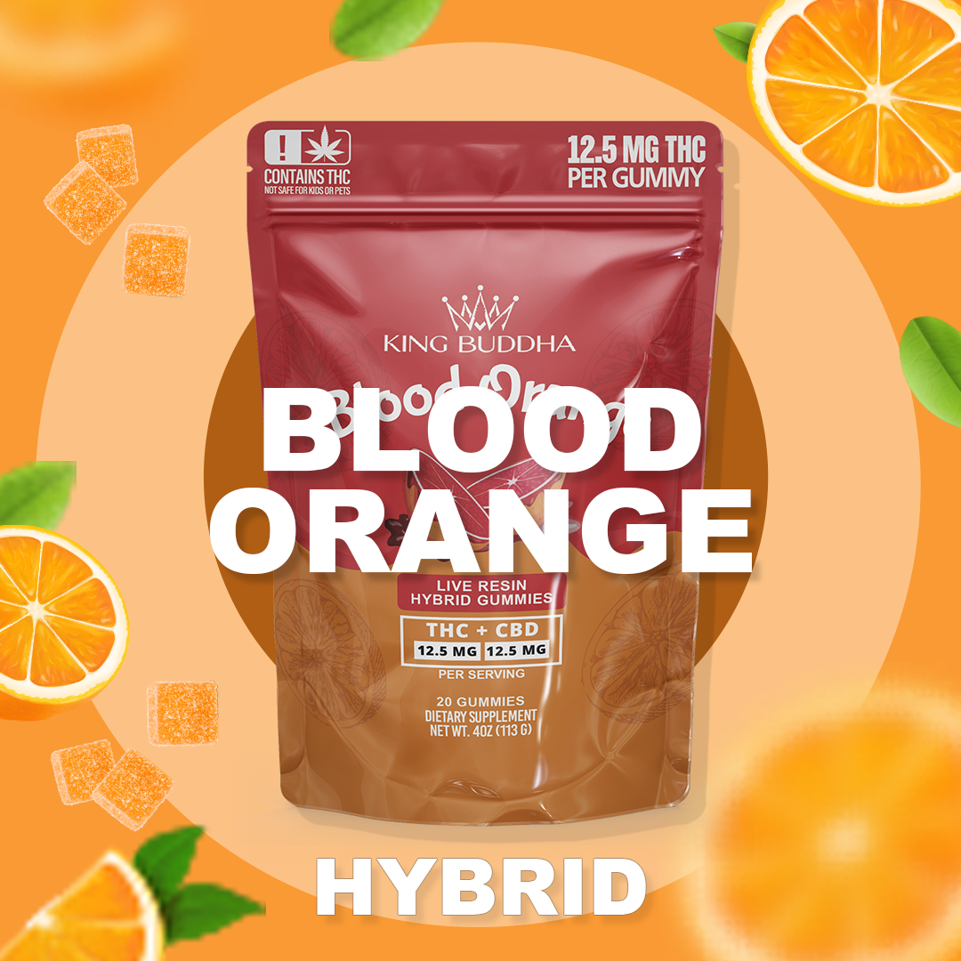 BLOOD ORANGE DELTA 9 GUMMIES - LIVE RESIN HYBRID - King Buddha