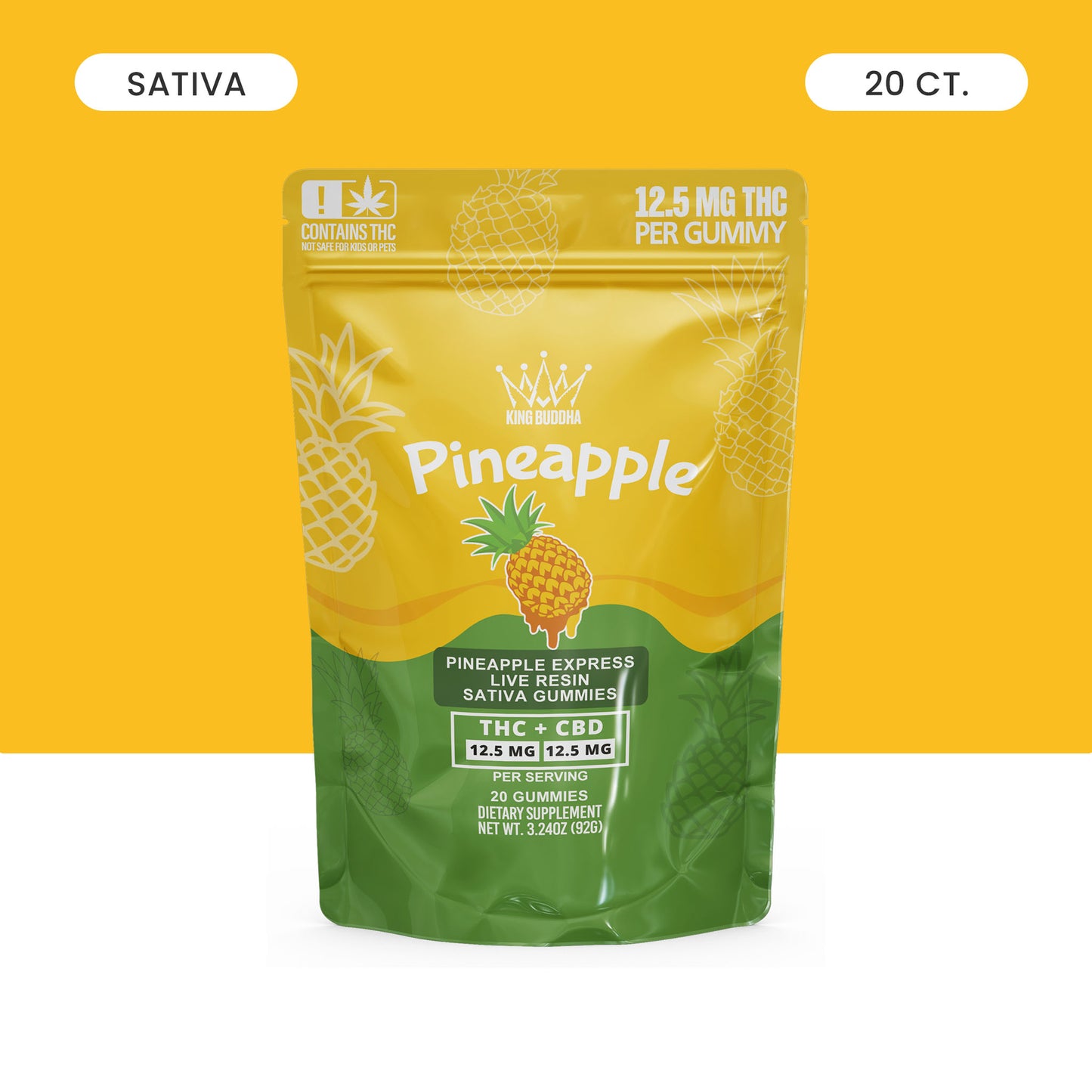 PINEAPPLE THC + CBD SATIVA GUMMIES