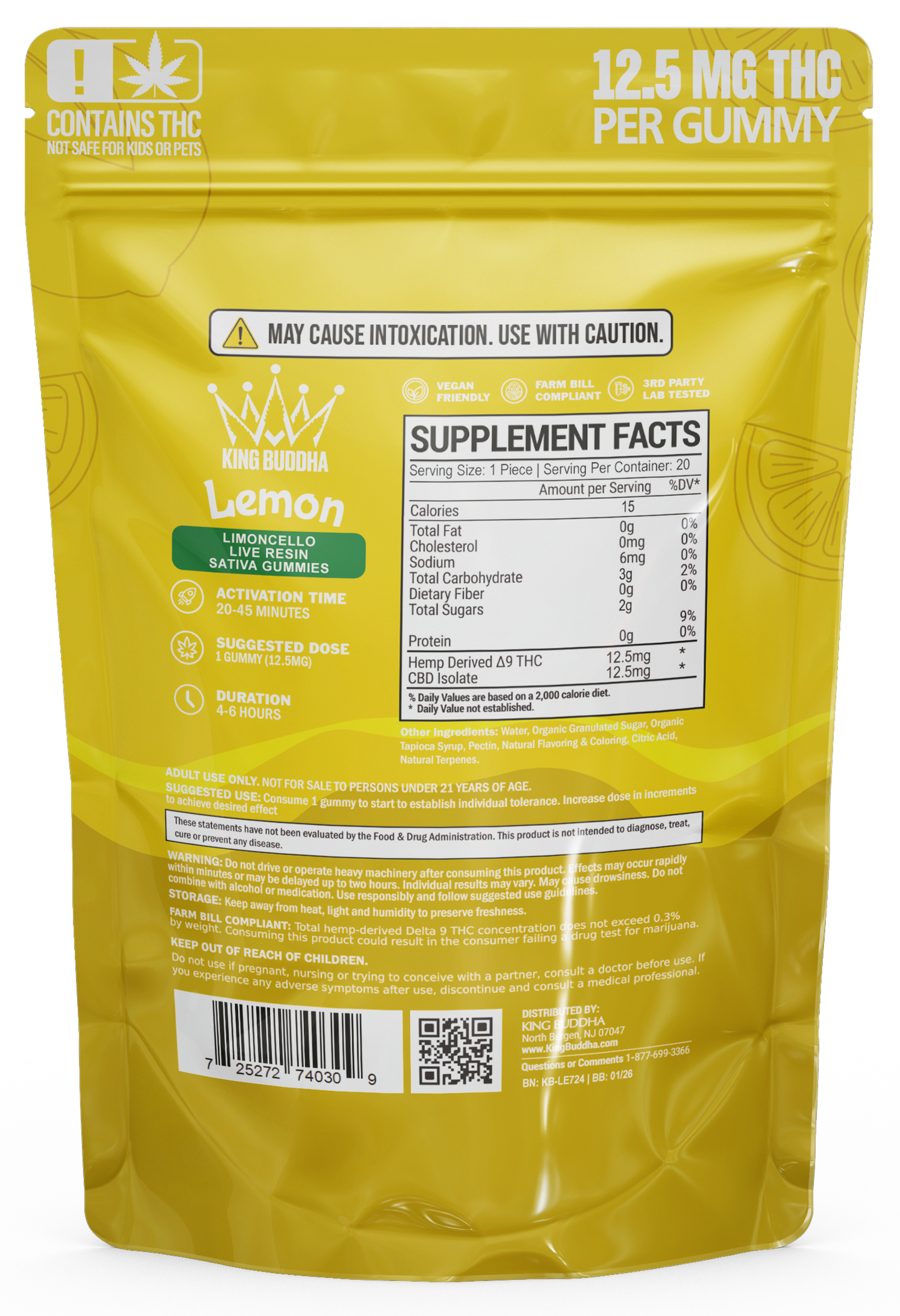 LEMON THC + CBD SATIVA GUMMIES