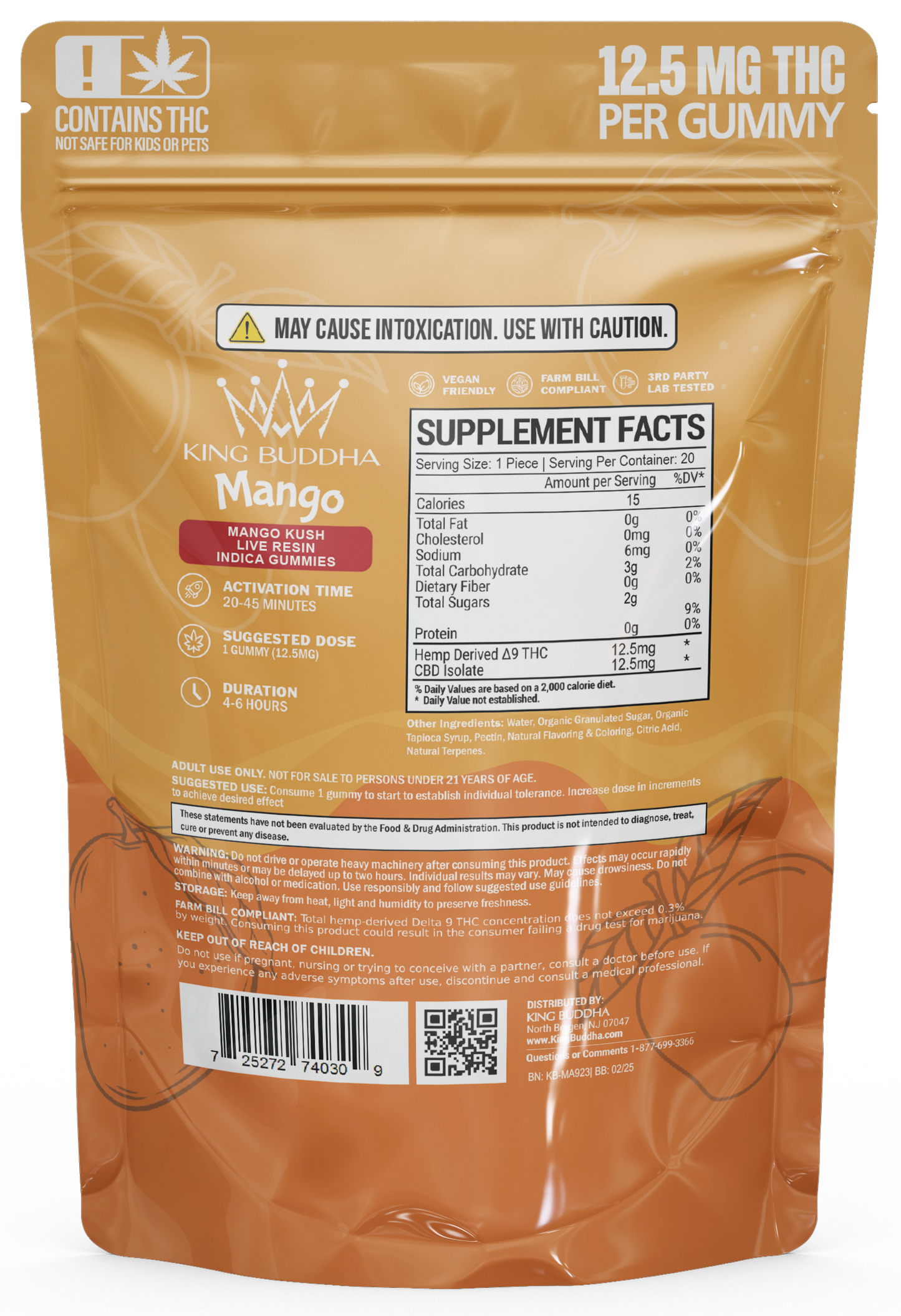 MANGO DELTA-9 GUMMIES - LIVE RESIN INDICA - King Buddha