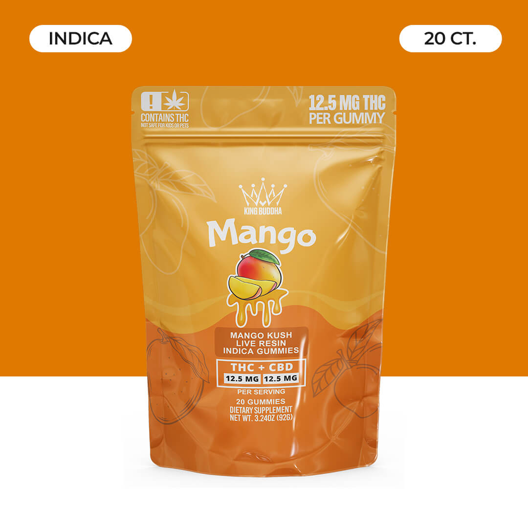 【至福】琥珀の南果 MangoKush H4CBH 1mlリキッド 68 Delta-9 Live Resin Gummies Mango – King Buddha