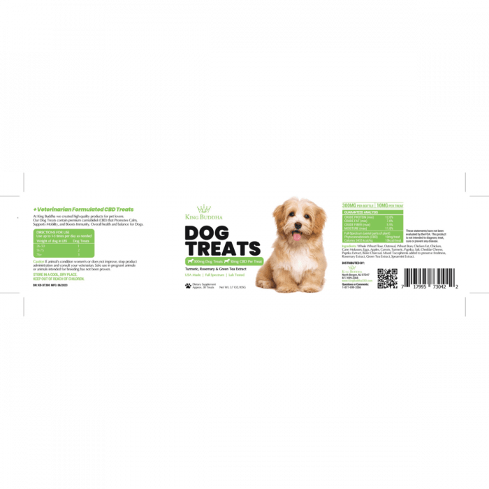 PET CBD CALMING DOG TREATS 10MG PER TREAT | 300MG - King Buddha