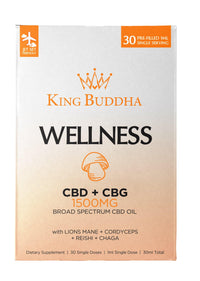 Thumbnail for Broad Spectrum CBD Monodose Wellness – 50mg | 1500mg (30-Pack) - King Buddha