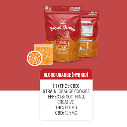 BLOOD ORANGE THC + CBD HYBRID GUMMIES