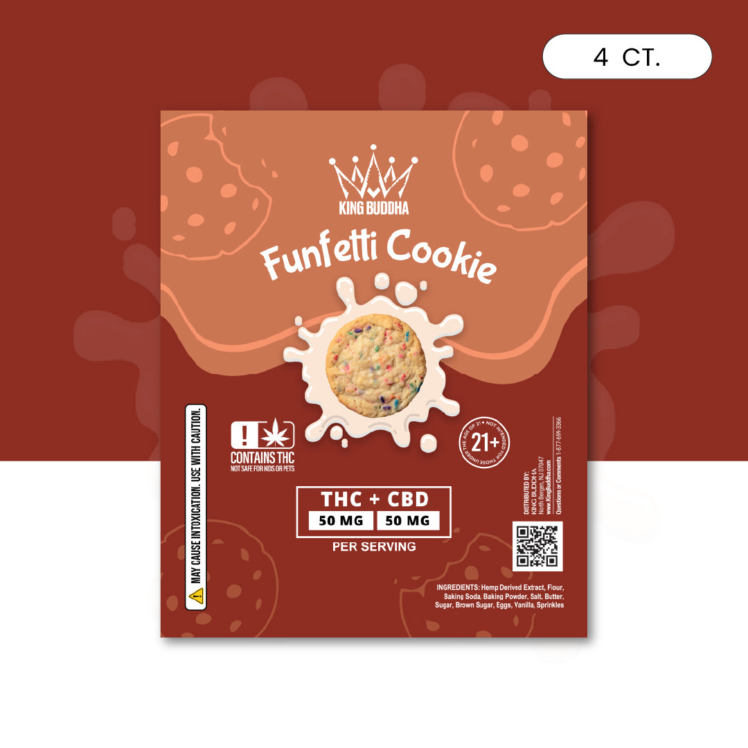 FUNFETTI THC + CBD COOKIES – 50MG THC + 50MG CBD PER COOKIE