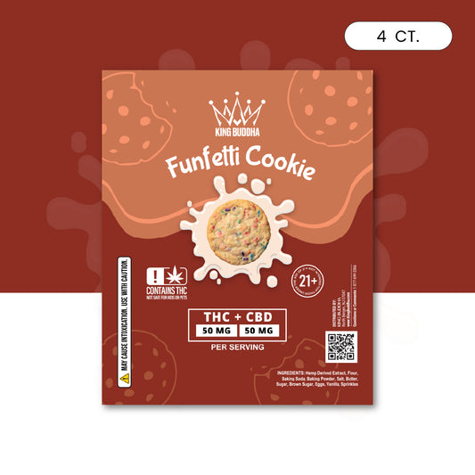 FUNFETTI THC + CBD COOKIES – 50MG THC + 50MG CBD PER COOKIE