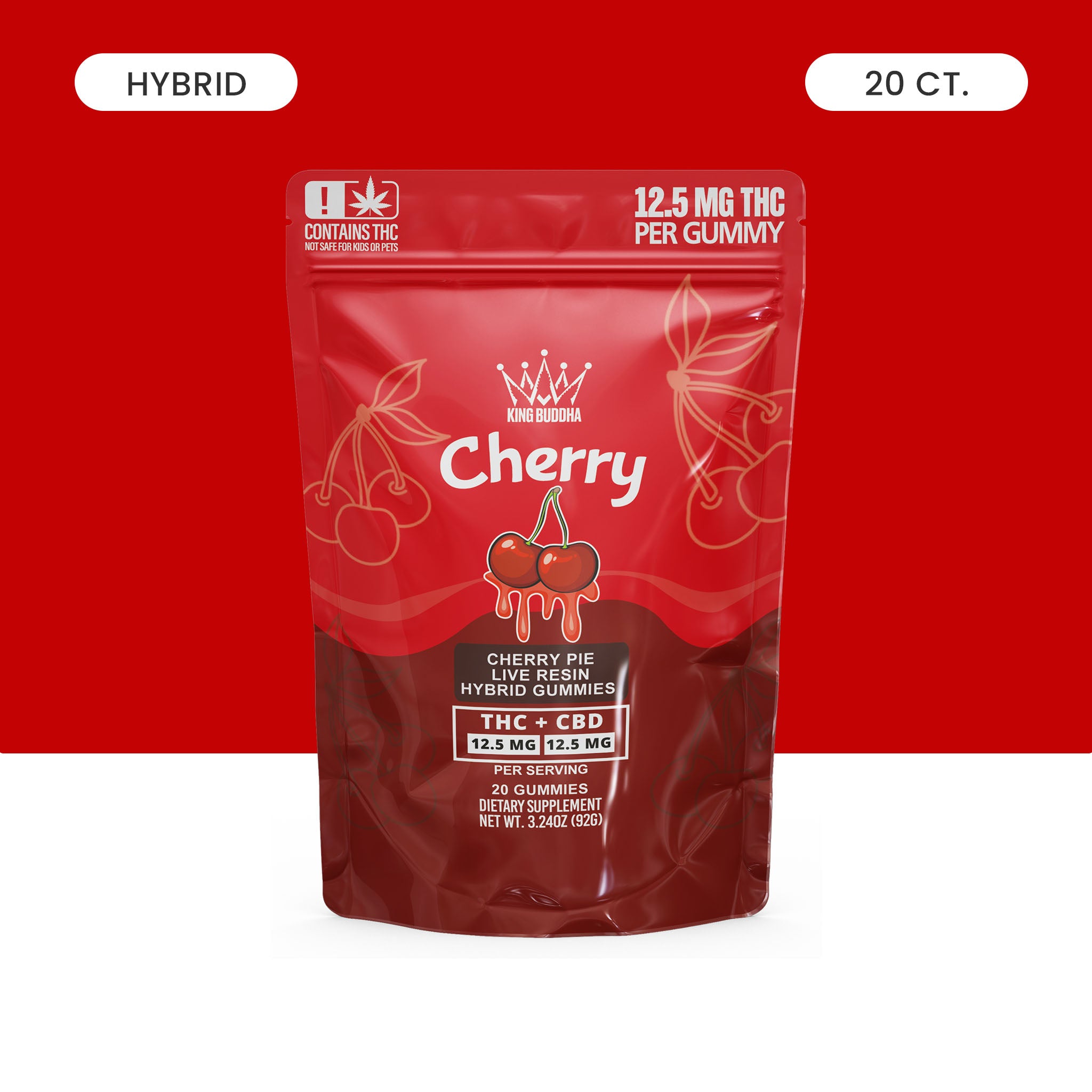 CHERRY THC + CBD HYBRID GUMMIES