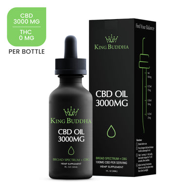 BROAD SPECTRUM CBD TINCTURE OIL NATURAL – 3000MG – 30ML