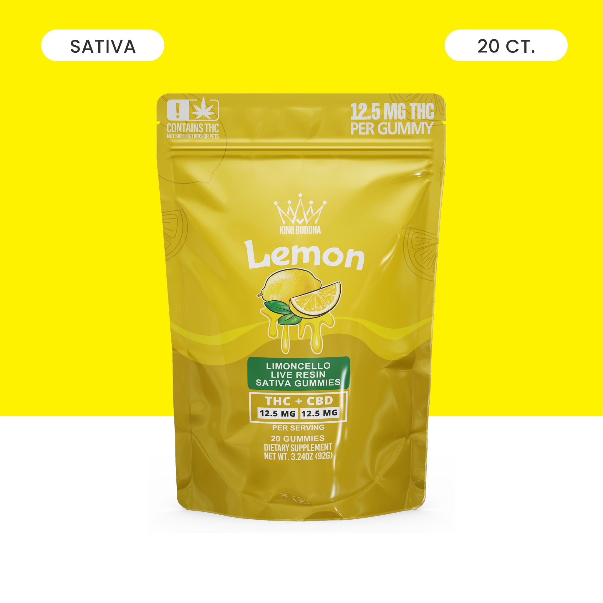 LEMON THC + CBD SATIVA GUMMIES