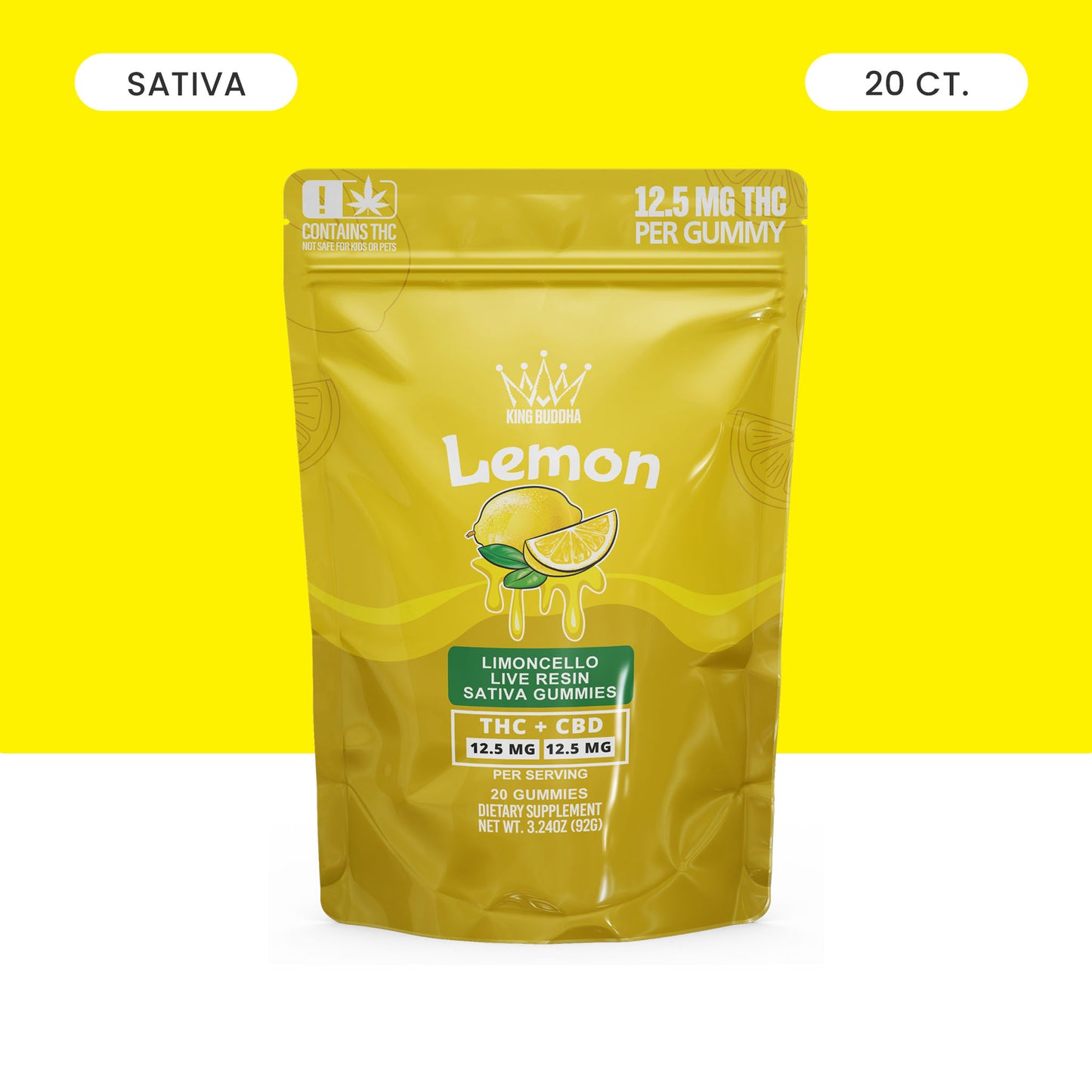 LEMON THC + CBD SATIVA GUMMIES