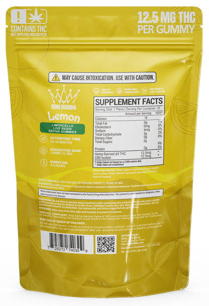 LEMON THC + CBD SATIVA GUMMIES