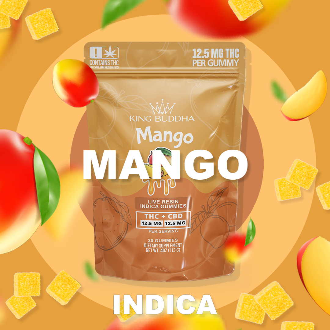 MANGO DELTA-9 GUMMIES - LIVE RESIN INDICA - King Buddha