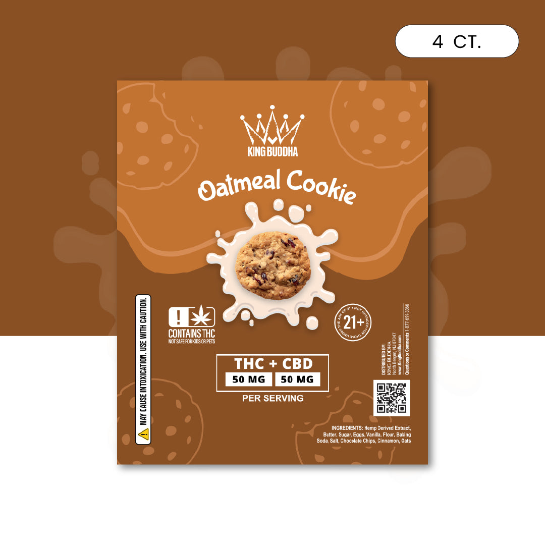 OATMEAL THC + CBD COOKIES – 50MG THC + 50MG CBD PER COOKIE