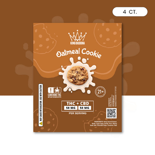 OATMEAL THC + CBD COOKIES – 50MG THC + 50MG CBD PER COOKIE
