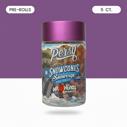 PERSY SNOWCONES SNOWCAPS AIR HEADS ORANGE PRE-ROLLS - 5 PACK