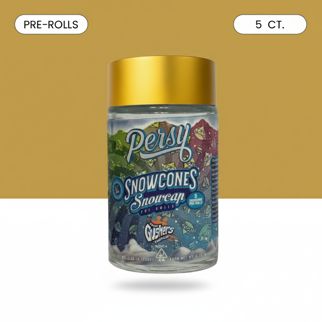 PERSY SNOWCONES SNOWCAPS FRUIT GUSHERS TROPICAL PRE-ROLLS - 5 PACK