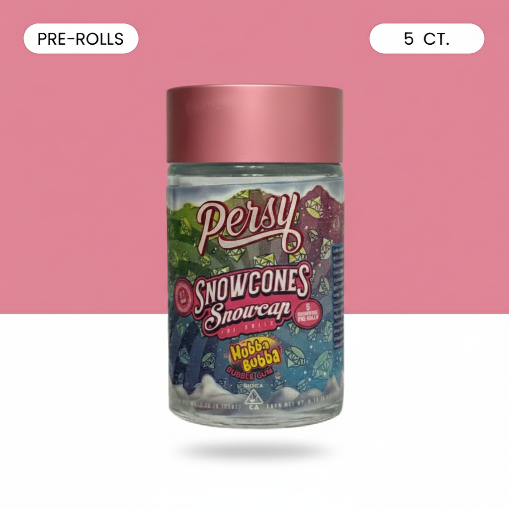 PERSY SNOWCONES SNOWCAPS HUBBA BUBBA BUBBLE GUM PRE-ROLLS - 5 PACK