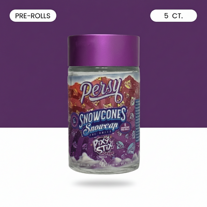 PERSY SNOWCONES SNOWCAPS PIXY STIX GRAPE PRE-ROLLS - 5 PACK