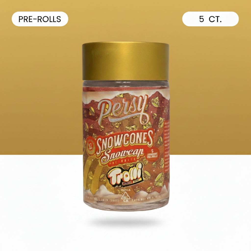 PERSY SNOWCONES SNOWCAPS TROLLI CHERRY LIME PRE-ROLLS - 5 PACK