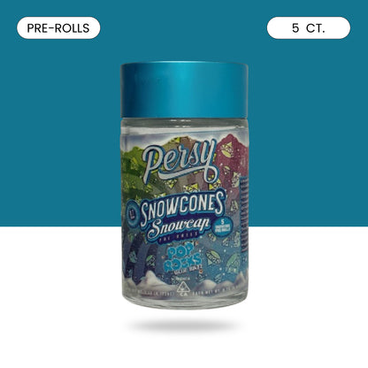 PERSY SNOWCONES SNOWCAPS POP ROCKS BLUE RAZZ PRE-ROLLS - 5 PACK