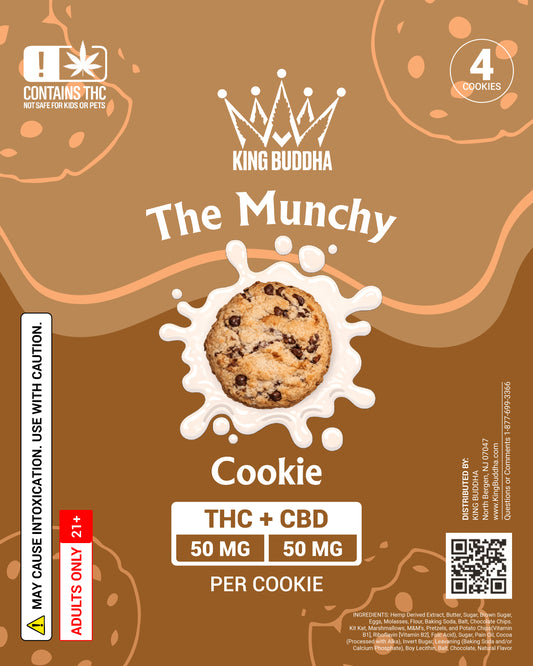 THE MUNCHY THC + CBD COOKIES – 50MG THC + 50MG CBD PER COOKIE