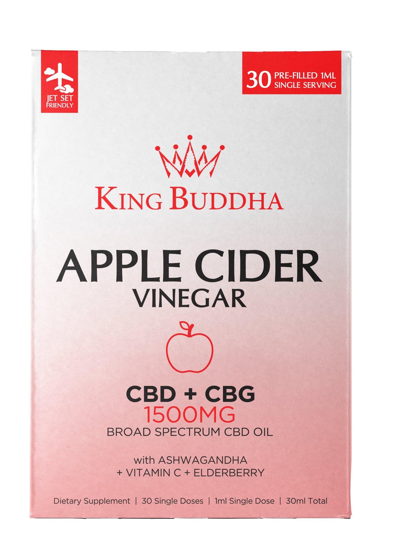 Broad Spectrum CBD Monodose Apple Cider – 50mg | 1500mg (30-Pack) - King Buddha