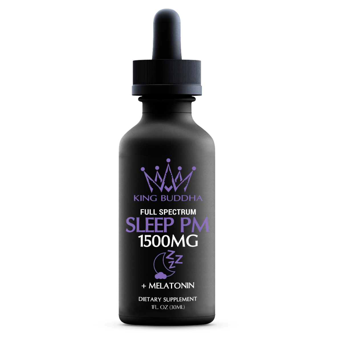 SLEEP PM CBD TINCTURE OIL + MELATONIN - FULL SPECTRUM - 1500MG - 30ML - King Buddha