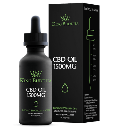 BROAD SPECTRUM CBD TINCTURE OIL NATURAL – 1500MG – 30ML - King Buddha