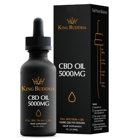 FULL SPECTRUM CBD TINCTURE OIL NATURAL – 5000MG – 30ML - King Buddha