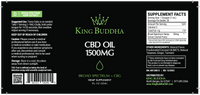 Thumbnail for BROAD SPECTRUM CBD TINCTURE OIL NATURAL – 1500MG – 30ML - King Buddha